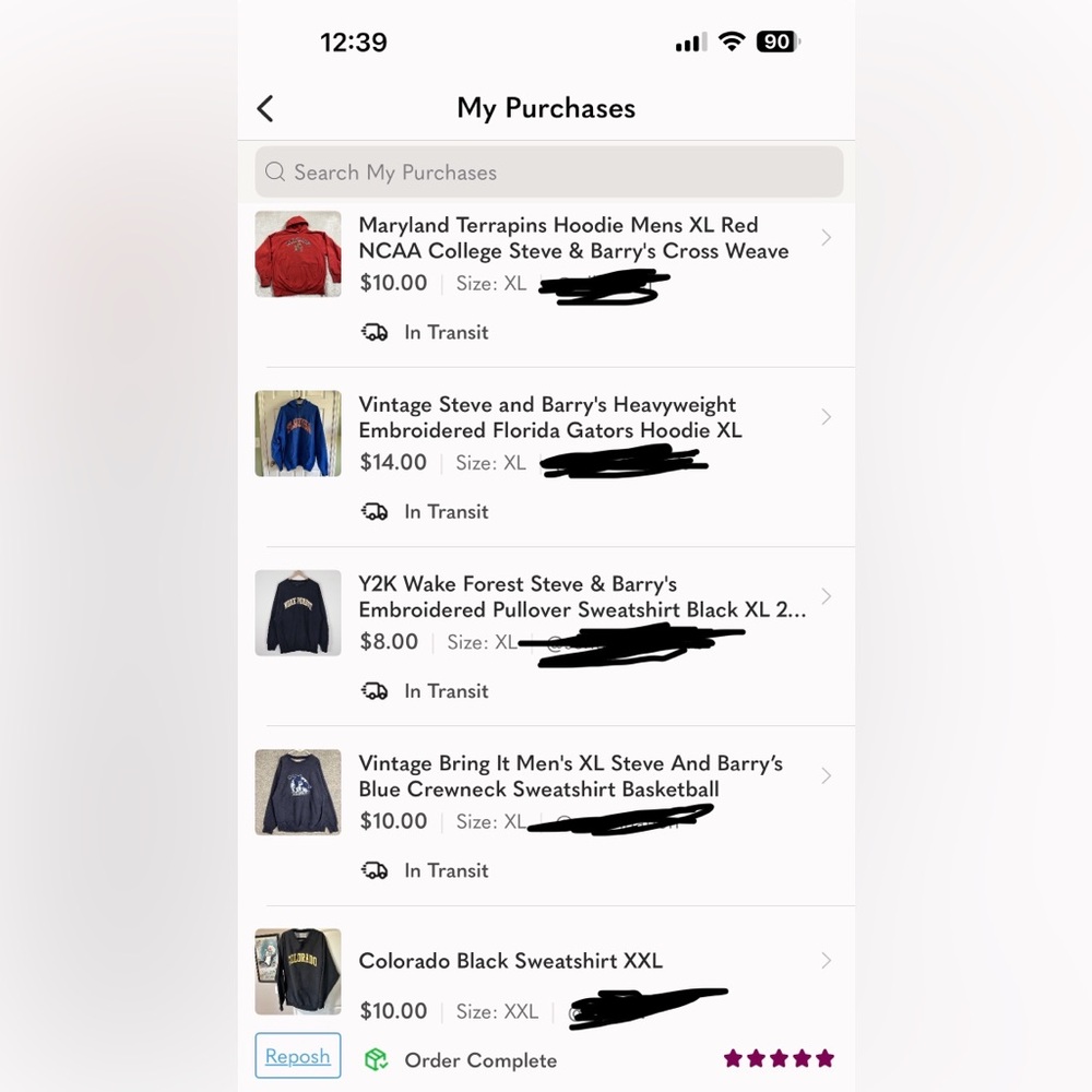 Steve & Barry's Black Sweatshirt with Yellow Logo